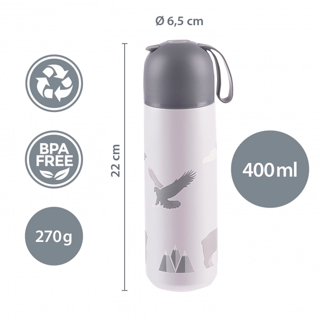 Termoska na tekutiny se silikonovým držákem 400 ml, Mountains