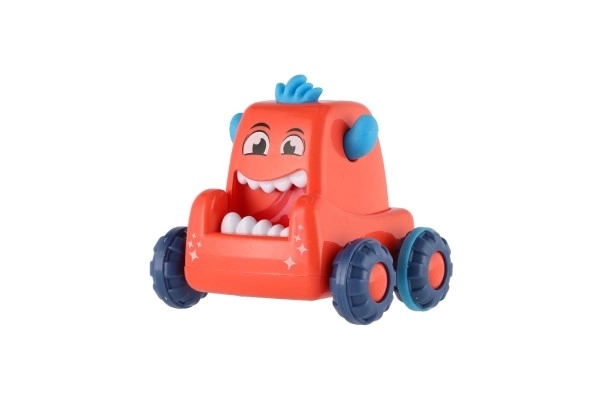 Auto monster plast 9x8cm mačkací jezdící 4 barvy