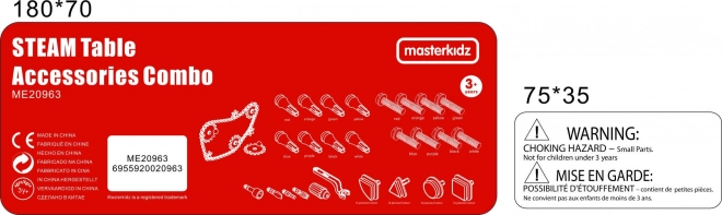 Sada příslušenství mix kolíčků, šroubů a nástrojů MASTERKIDZ