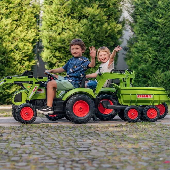 Traktor šlapací Class Atiom 430 zelený s přední i zadní lžící
