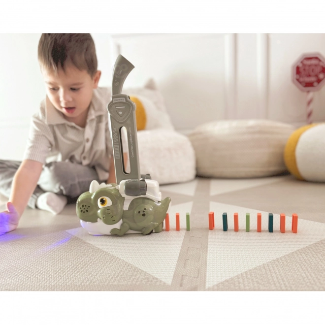 Elektrická lokomotiva dinosaurus na kostky Domino