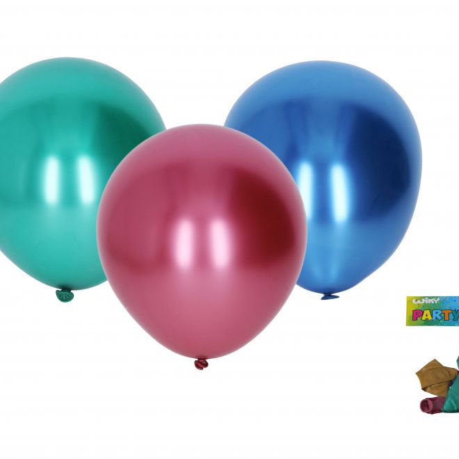 Chromový balónek nafukovací 25 cm - 5 kusů