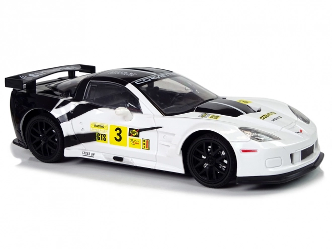 Závodní sportovní auto R/C 1:18 Corvette C6.R White 2.4 G Lights