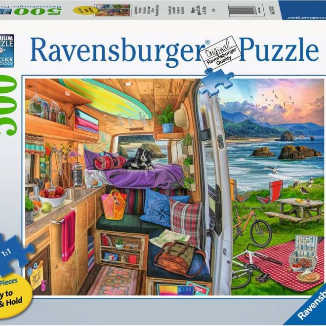 RAVENSBURGER Puzzle Pohled z karavanu XXL 500 dílků