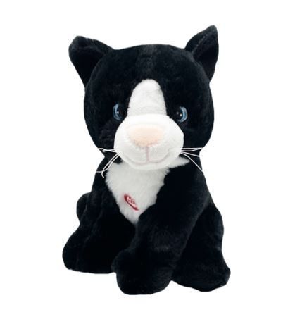 Maskot Emil, černá kočka, se zvukem 20 cm
