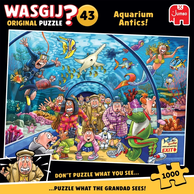 Jumbo puzzle Wasgij hrátky v akváriu 1000 dílků