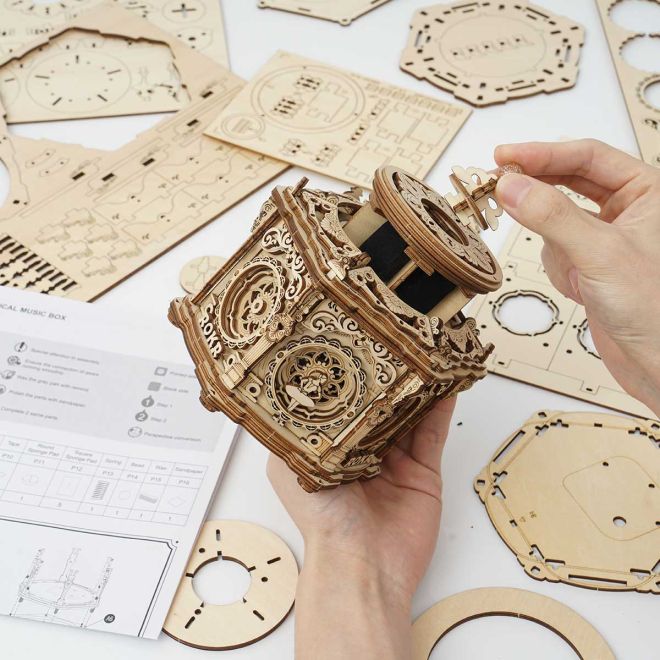 Tajuplná hrací skříňka - 3D dřevěná stavebnice