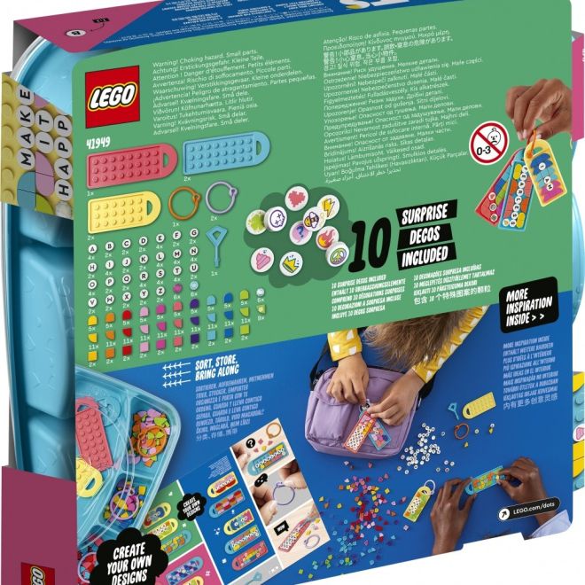 LEGO Dots 41949 Mega balení ozdob na tašku – zábavné vzkazy