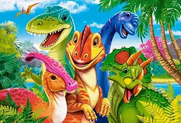 CASTORLAND Puzzle Dinosauří selfie MAXI 40 dílků