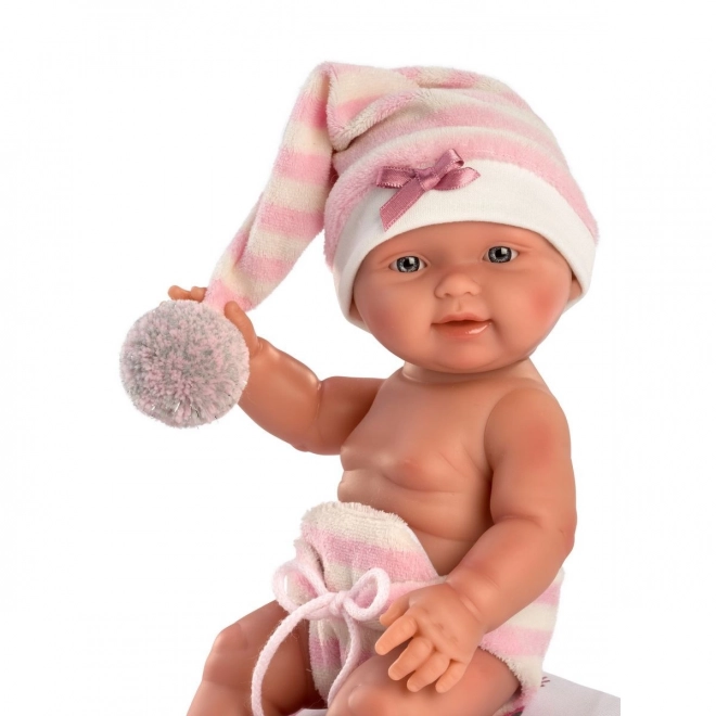 Llorens 26314 NEW BORN HOLČIČKA - realistická panenka miminko s celovinylovým tělem - 26 cm