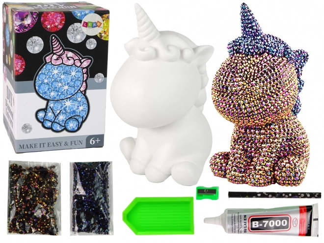 DIY Unicorn Set Diamanty Krystaly Hnědá