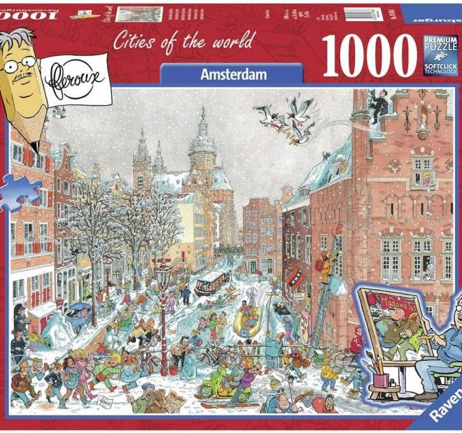 Puzzle 1000 prvků Amsterdam v zimě