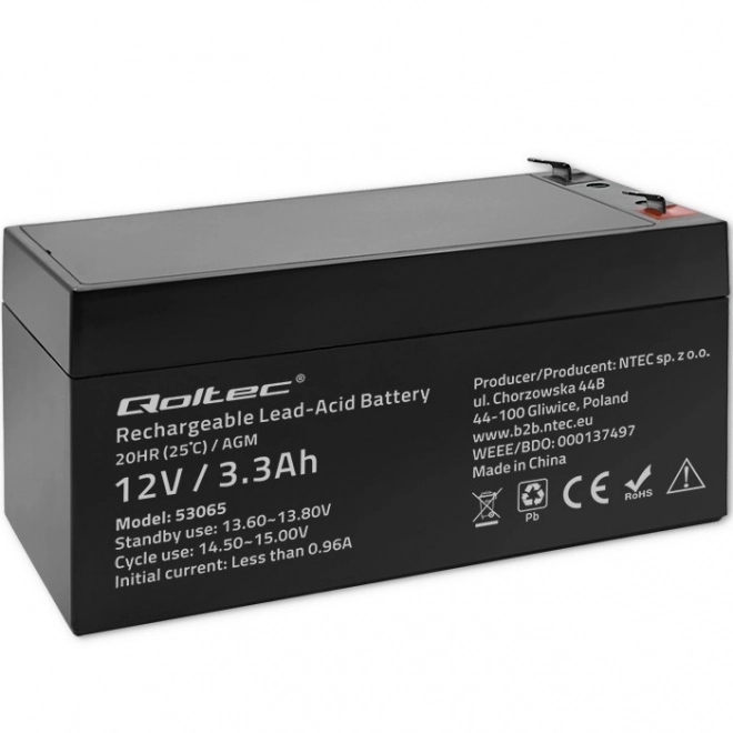 AGM akumulátor 12V 3.3Ah