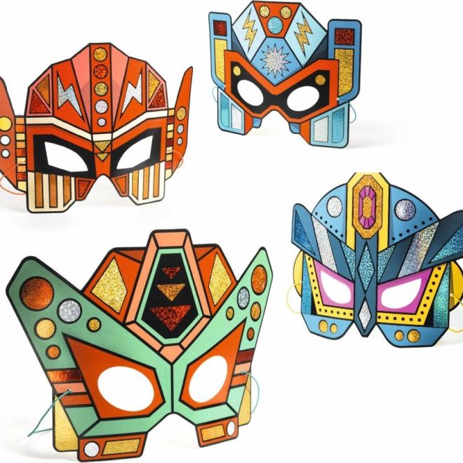 DJECO Masky superrobotů k dotvoření