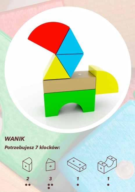 Dřevěné magnetické kostky WABI, 20 kusů