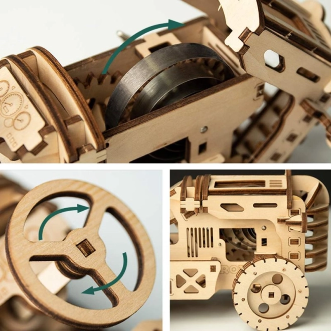 RoboTime 3D dřevěné mechanické puzzle Traktor