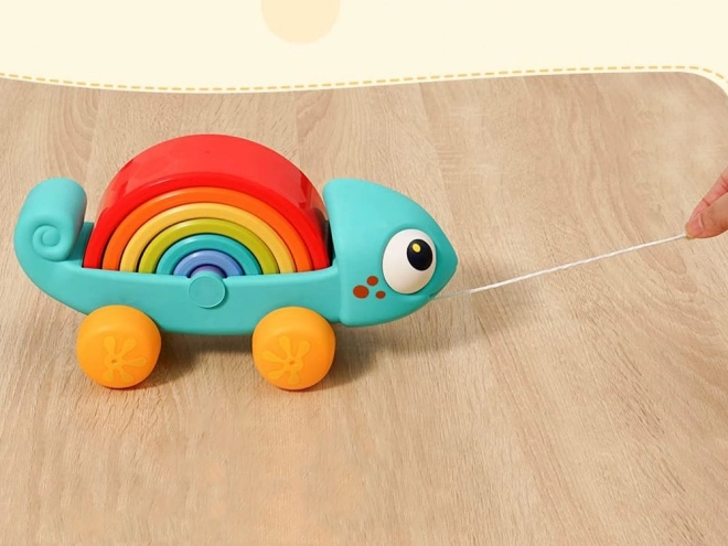 Montessori duhový chameleon skládačka 18m+