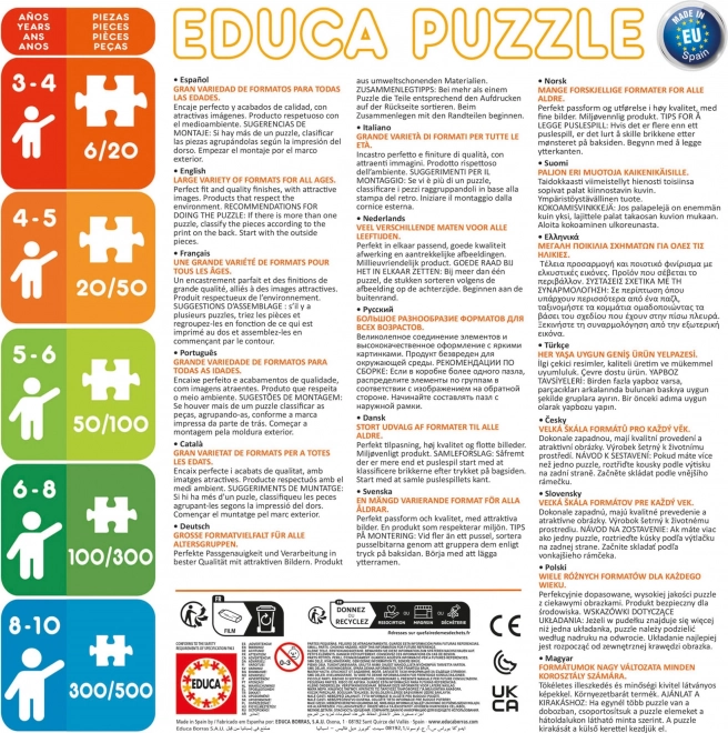 EDUCA Puzzle Outside,Inside Dům 2x100 dílků