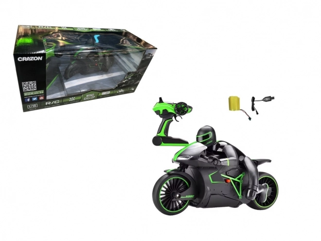 RC motorka s 2.4G ovládáním zelená