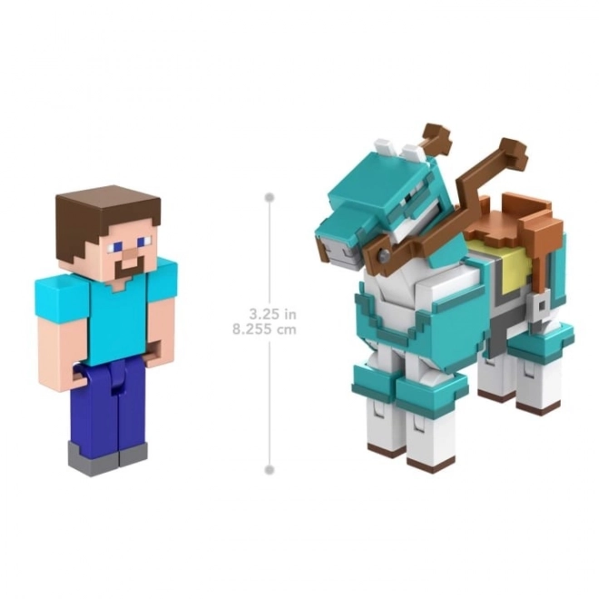 Minecraft figurka Steve a kůň