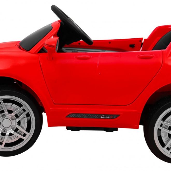 Turbo-S bateriové auto pro děti Červené + Dálkové ovládání + Pomalý start + EVA kola + Rádio MP3