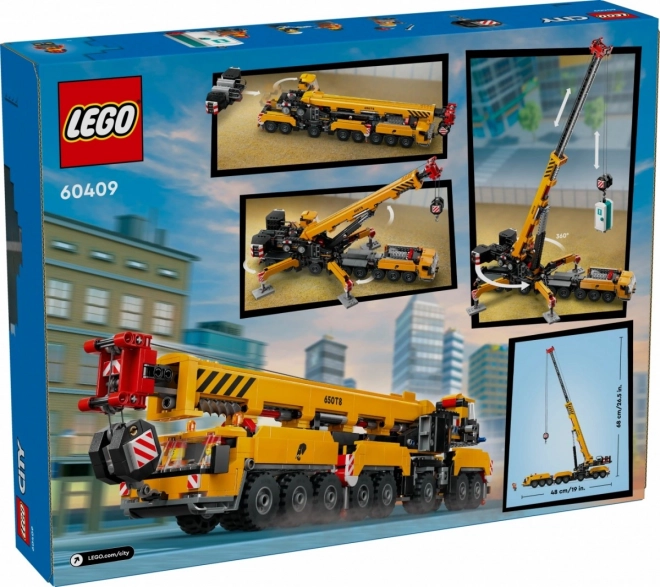 LEGO City 60409 Žlutý pojízdný stavební jeřáb