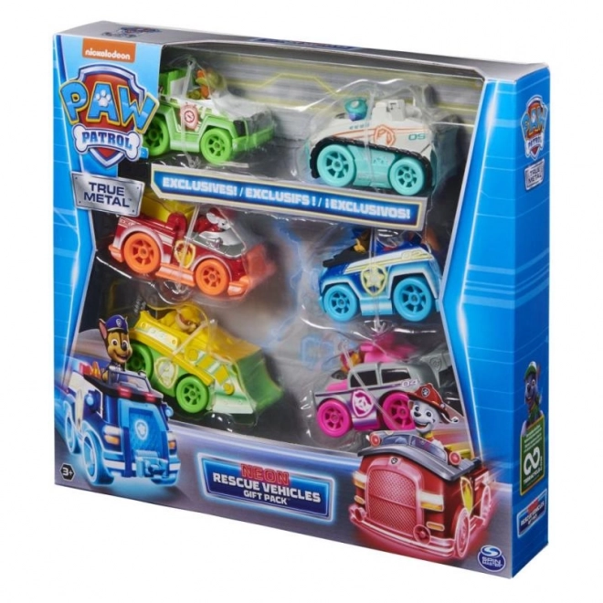 PAW PATROL DIE-CAST MULTIBALENÍ NEONOVÝCH AUTÍČEK