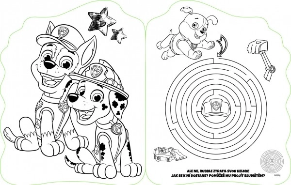 Omalovánky a aktivity se samolepkami Tlapková patrola/Paw Patrol 22x28cm