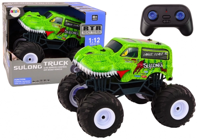 2.4G RC 1:12 terénní auto Dinosaur Green