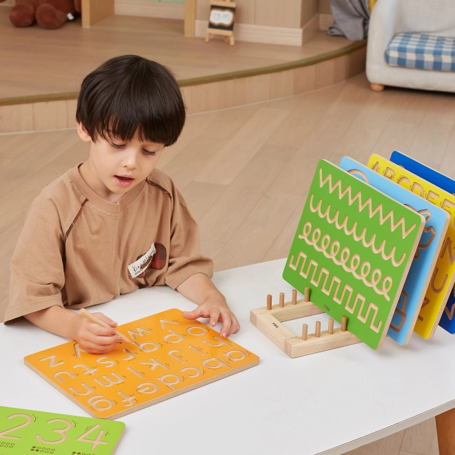 Dřevěný stojan na puzzle a tabule VIGA