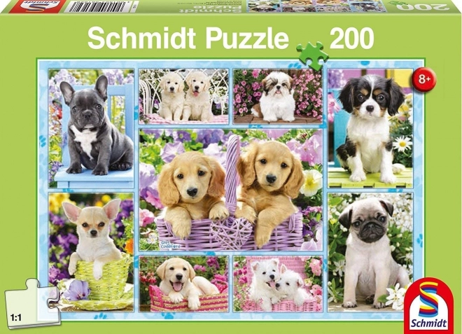 Puzzle štěňátka 200 dílků