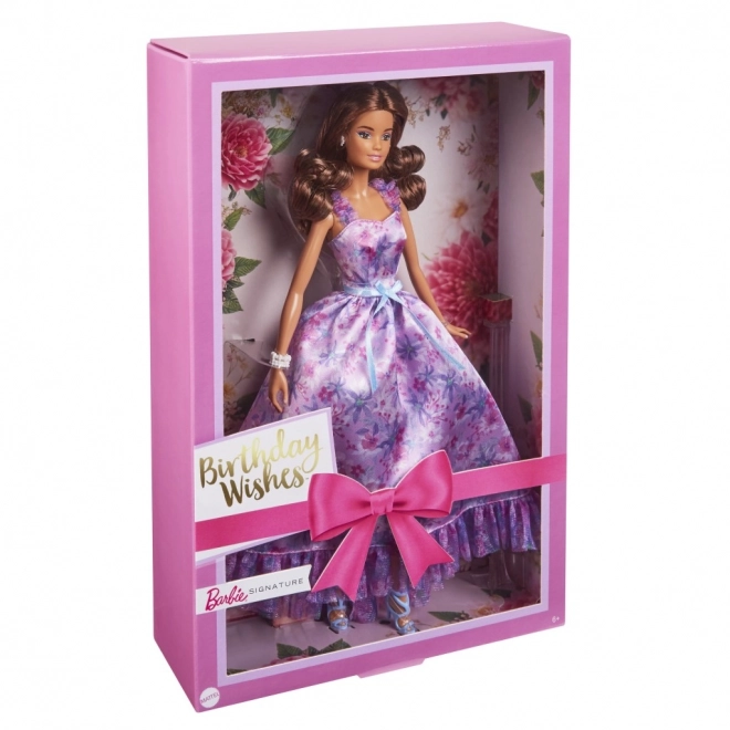 Panenka Barbie s podpisem narozeninových přání
