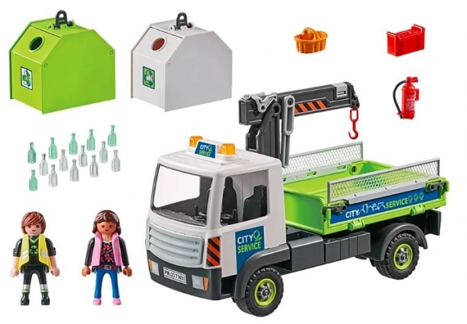 Sada figurek City Action 71431 Nákladní auto se skleněnými kontejnery