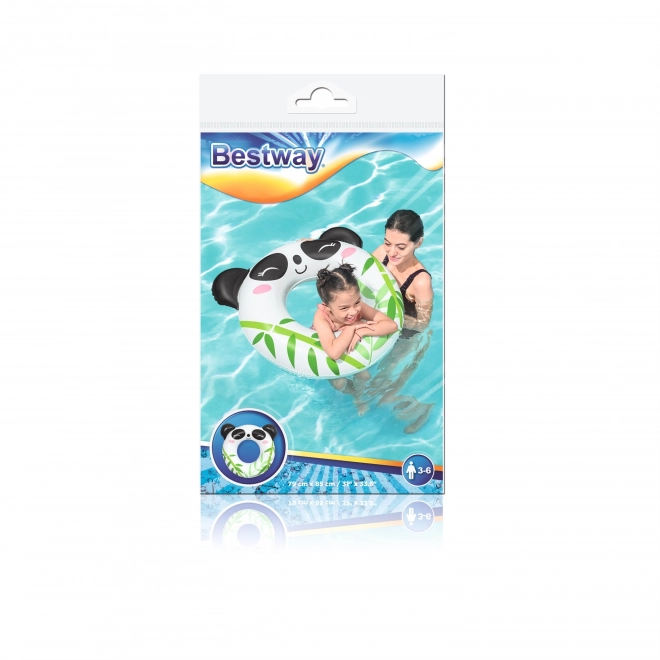 BESTWAY Animals Panda Dětské kolo na plavání 79x85cm