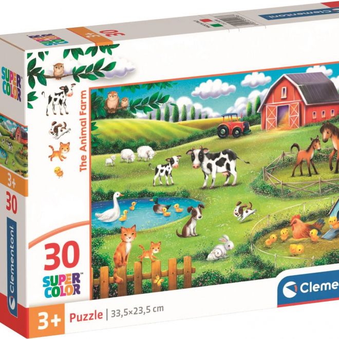CLEMENTONI Puzzle Zvířecí farma 30 dílků