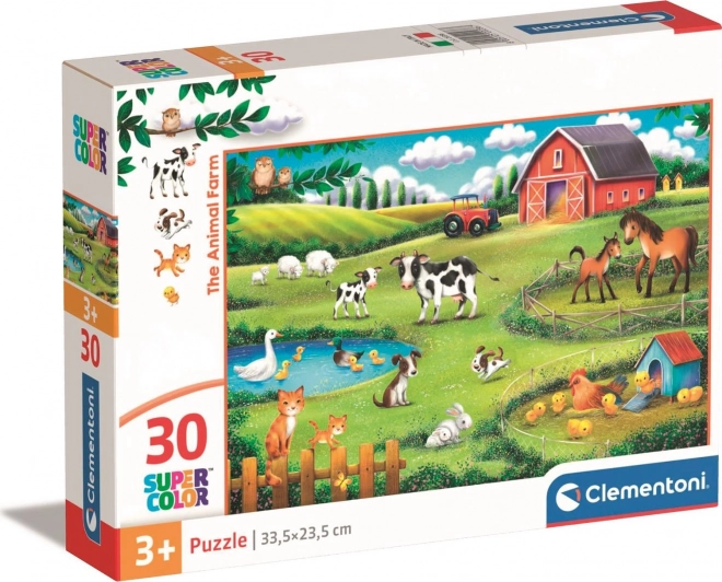 CLEMENTONI Puzzle Zvířecí farma 30 dílků