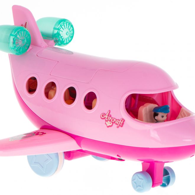 Růžové letadlo s příslušenstvím