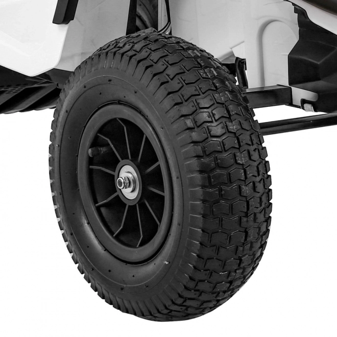 Dětská baterie ATV Air Quad White + nafukovací kola + rádio MP3 + startování zdarma