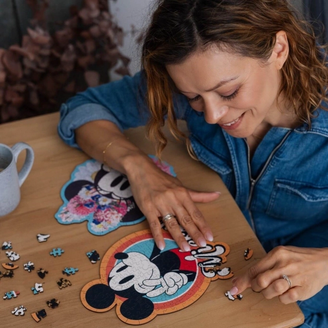 TREFL Wood Craft Origin puzzle Mickey Mouse Retro 160 dílků