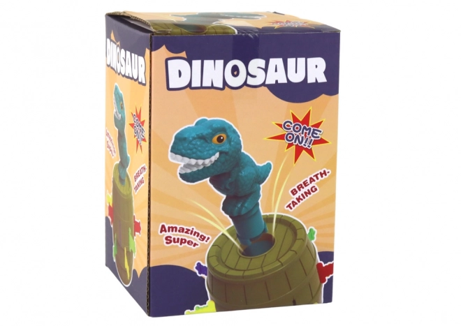 Arkádová pop up hra Dinosaurus v sudu