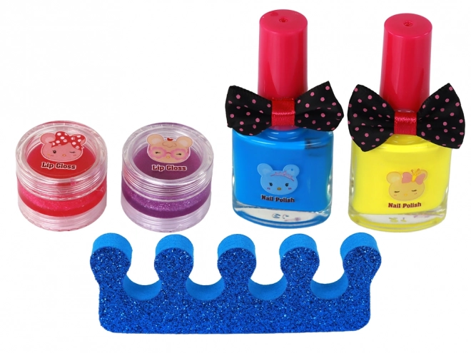 Kosmetická sada Kufr Růžová DIY Makeup Nehtové doplňky