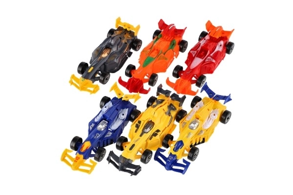 Transformer auto/robot závodní formule plast 19 cm na kartě