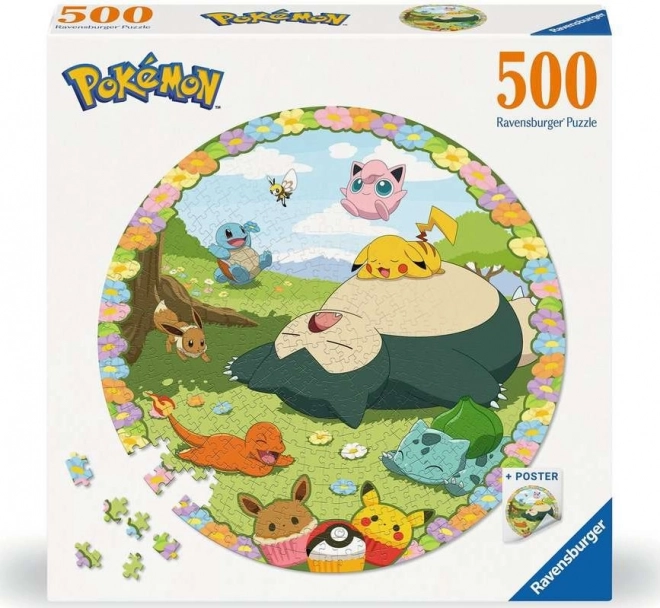 RAVENSBURGER Kulaté puzzle Roztomilí Pokémoni 500 dílků