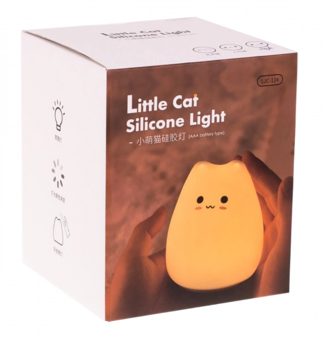 Silikonová LED lampička - kočka