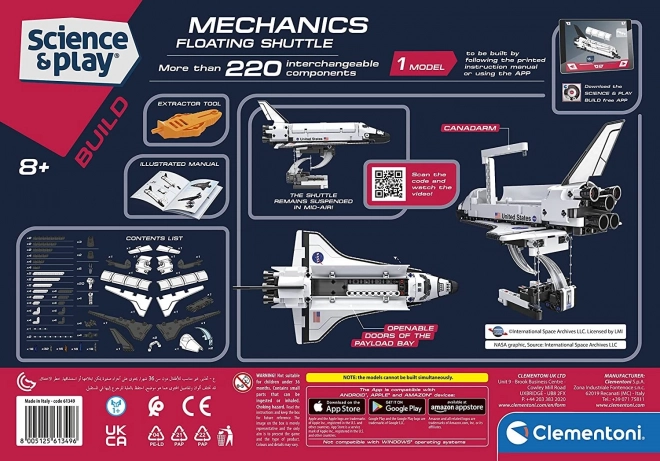 CLEMENTONI Science&Play Mechanická laboratoř NASA Vznášející se raketoplán