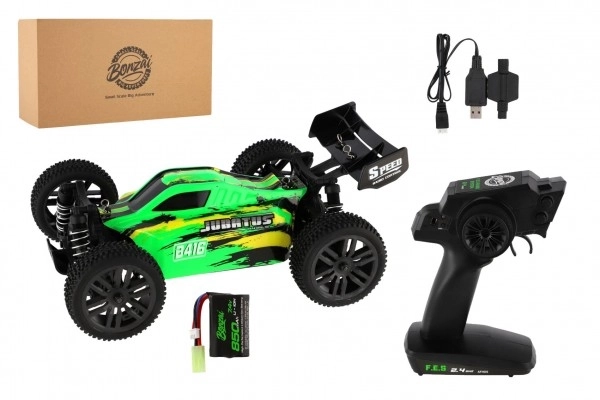 Auto RC Buggy Bonzai Jubatus terénní 30cm plast zelené  2,4GHz na bat.+2xdob. pack v krab. 40x14x21