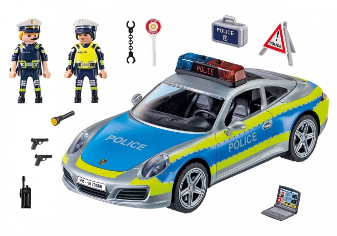 Sada s policejním vozidlem Porshe 911 70066 Porshe 911 Carrera 4s