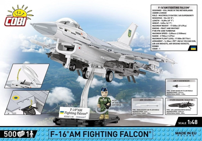 Stavebnice F-16C Fighting Falcon v barvách Ukrajiny
