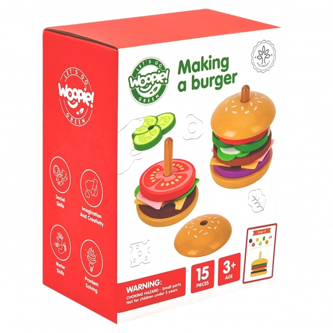 Dřevěná burgerová restaurace WOOPIE GREEN pro děti