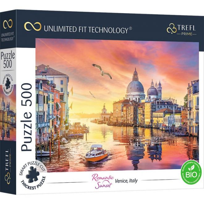 Puzzle 500 prvků UFT Romantický západ slunce Benátky, Itálie
